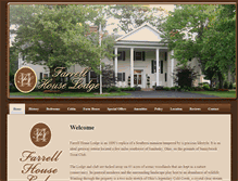 Tablet Screenshot of farrellhouselodge.com